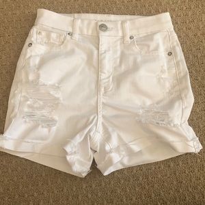 American Eagle White Denim Shorts